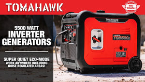 5500 Watt Inverter Generator Super Quiet Portable Gas Power Professional Use