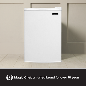 Magic Chef MCUF3W2 3 Cubic Ft Deep Small Mini Adjustable Upright Freezer, White