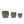 3 Pieces Ceramic Flowerpot Set with Graduated Sizes - Antique Light Green