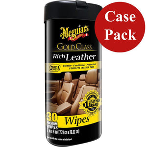 Meguiars Gold Class Rich Leather Cleaner Conditioner Wipes *Case of 6* - TRAPSKI