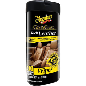Meguiars Gold Class Rich Leather Cleaner Conditioner Wipes - TRAPSKI