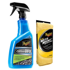 Meguiars Hybrid Ceramic Wax w/Water Magnet Microfiber Drying Towel - 22" x 30" - TRAPSKI