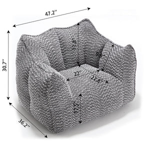 Chenille Arm Chair with Highly Resilient Foam - Multiple Colors