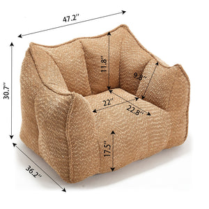 Chenille Arm Chair with Highly Resilient Foam - Multiple Colors