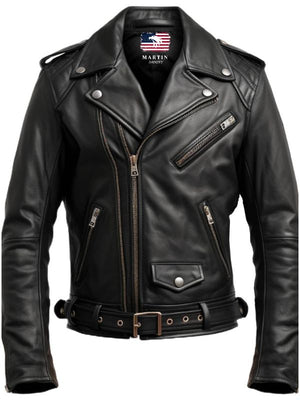 Men’s Black Biker Leather Jacket - Biker Jacket For Men