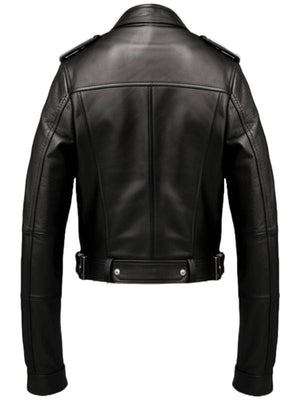 Men’s Black Leather Jacket - Biker Black Jacket