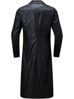 Men Leather Long Coat