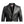 Men One Button Black Leather Blazer