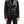 Men's Black Leather Blazer with Four Flap Pockets