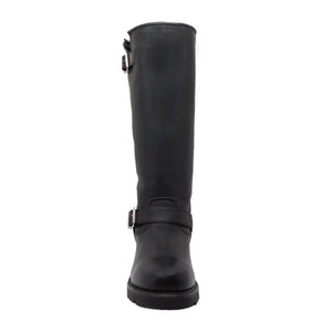 Men's 16" Black Engineer Biker Boot - 1443 - TRAPSKI