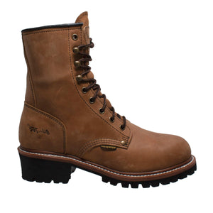 Men's 9" Waterproof Logger Brown - 1427WP - TRAPSKI