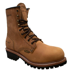 Men's 9" Waterproof Logger Brown - 1427WP - TRAPSKI