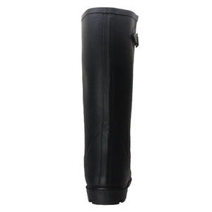 Men's Expandable Calf Rubber Boot Black - IH-1002 - TRAPSKI