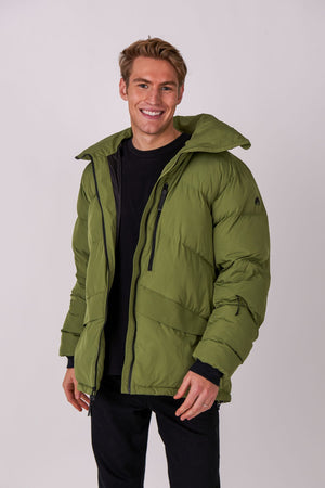 Men's Puffer Jacket Khaki - TRAPSKI