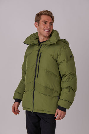 Men's Puffer Jacket Khaki - TRAPSKI