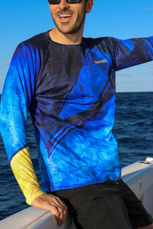 Blue Tang Sport Tec Crew Long Sleeve – Men's