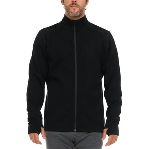 Heavyweight Men's Wool Full Zip Sweater - 100% Merino Wool - TRAPSKI