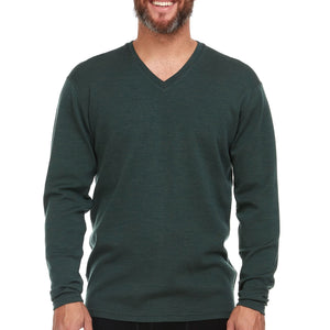 Men's 100% Merino Wool V-Neck Sweater - Midweight