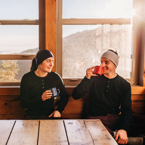 Men's 100% Merino Wool Henley - Midweight