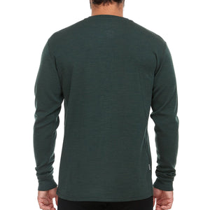 Men's 100% Merino Wool Henley - Midweight