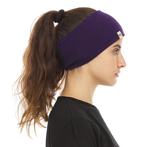 Midweight Reversible Wool Headband  - 100% Merino Wool