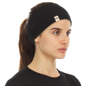 Midweight Reversible Wool Headband  - 100% Merino Wool