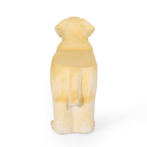 MGO Dog Bench with Labrador Design - Outdoor Light Brown