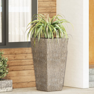 MGO Planter with Natural Stone Finish - Outdoor Lightweight Concrete
