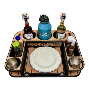 Midnight Series - Docktail Butler Boat Table - Choose Your Mount, Color & Custom Name