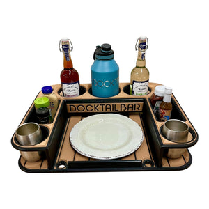 Midnight Series - Docktail Butler Boat Table - Choose Your Mount, Color & Custom Name