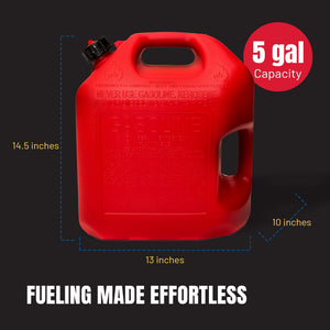 Midwest Can Company 5610 5 Gallon Gas Can Fuel Container Jugs w/ Spout (4 Pack)