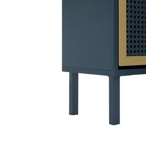 Modern Rattan 3 Door Shoe Rack Cabinet with 3 Doors - Multiple Colors