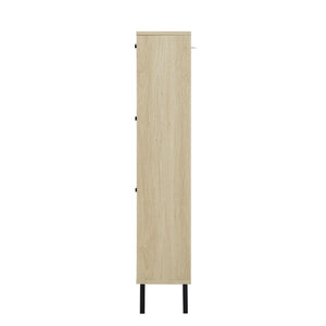 Modern Rattan 3 Door Shoe Rack Cabinet with 3 Doors - Multiple Colors