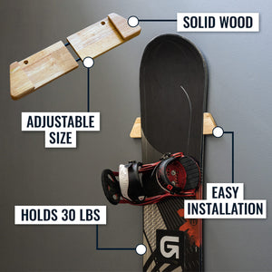 Taos Snowboard Storage | Minimalist Wood Display Rack