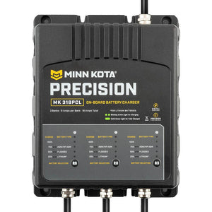 Minn Kota On-Board Precision Charger MK-318 PCL 3 Bank x 6 AMP LI Optimized Charger - TRAPSKI