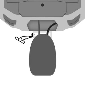 Minn Kota Raptor Jack Plate Adapter Bracket - Port - 2" Setback - 6" Rise - Black - TRAPSKI