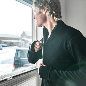 Heavyweight Men's Wool 1/4 Zip - 100% Merino Wool - TRAPSKI