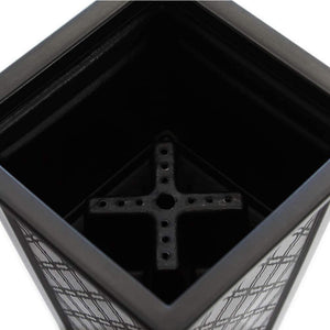 FCMP Outdoor Casablanca Resin 24" Self-Watering Pedestal Taper Planter, 2 Pack