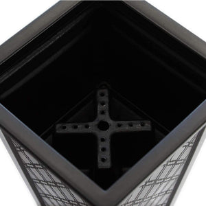 FCMP Outdoor Casablanca Resin 24" Self-Watering Pedestal Taper Planter, 2 Pack