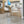 Modern Ivory Bar Stools with Low Back and Arms - Set of 2