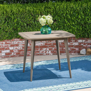 Modern Square Acacia Wood Dining Table with Toothpick Leg Design - Dark Gray or Light Brown