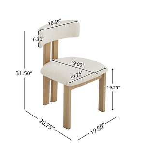 Modern Upholstered Armless Dining Chairs with Metal Legs - Multiple Colors