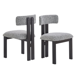 Modern Upholstered Armless Dining Chairs with Metal Legs - Multiple Colors