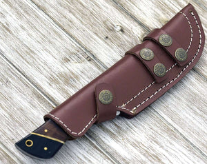 Momentum Damascus Knife with Horn & Rosewood Handle