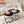 Round Nesting Coffee Table Set of 2 with Metal Base - Light Brown, White, or Black