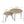 Rustic Round Nesting Coffee Table Set of 2 with Metal Frame - White, Black, Light Brown