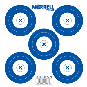 Morrell Targets Archery NFAA Official 5 Spot Paper Target Face, 100 Count Pack
