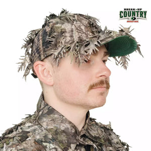 3D Leafy Camo Face Mask Ball Cap in Mossy Oak and Realtree (Adj, OSFM)