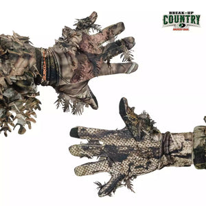 Leafy Camo Gloves in Mossy Oak and Realtree - Fingerless or Touchscreen Tips
