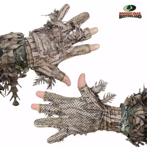 Leafy Camo Gloves in Mossy Oak and Realtree - Fingerless or Touchscreen Tips